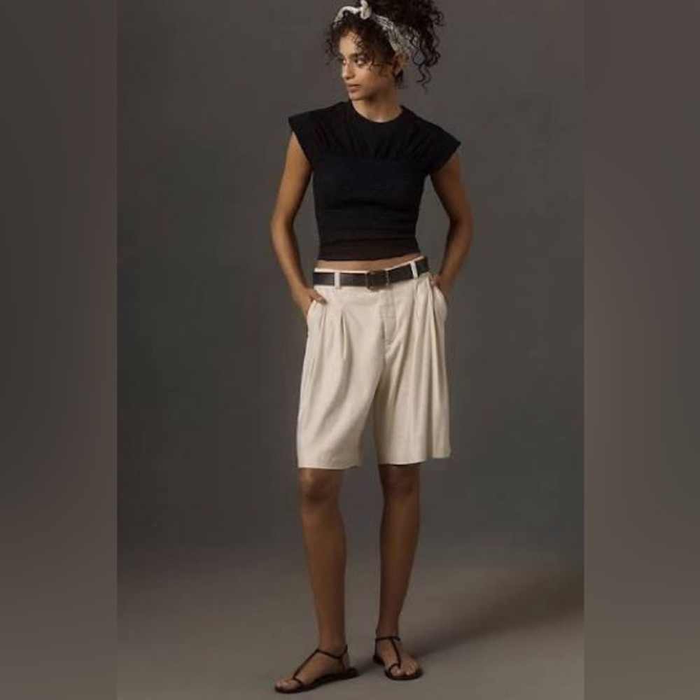 Anthropologie Black Short Sleeve Top